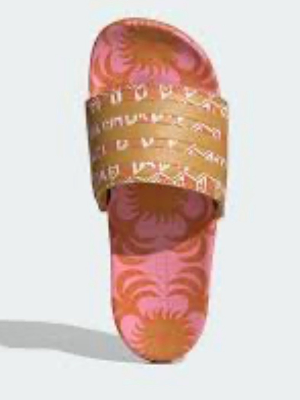 Adidas Adilette Comfort Women's Slides US 8 Pink FARM Rio Floral